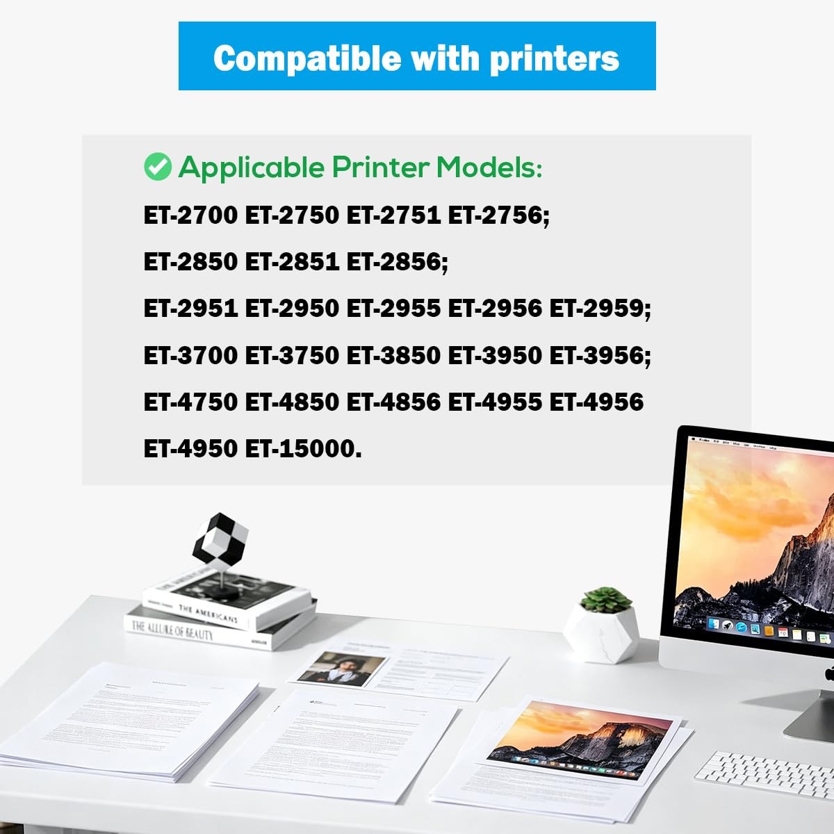 Encre compatible E102 haute capacité pour impression sans bavure sur ET-2750 et ET-2700 - 2