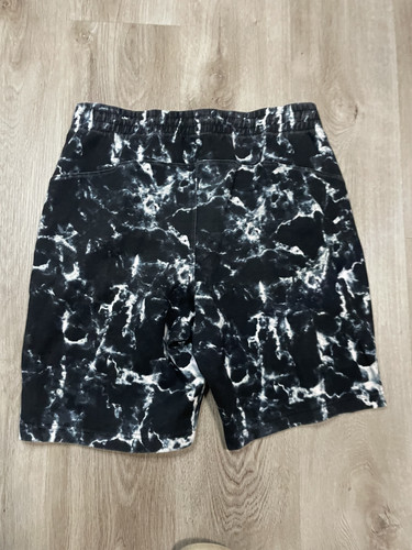 Multi color Tie Dye Shorts Men Black and White - Picture 1 of 4