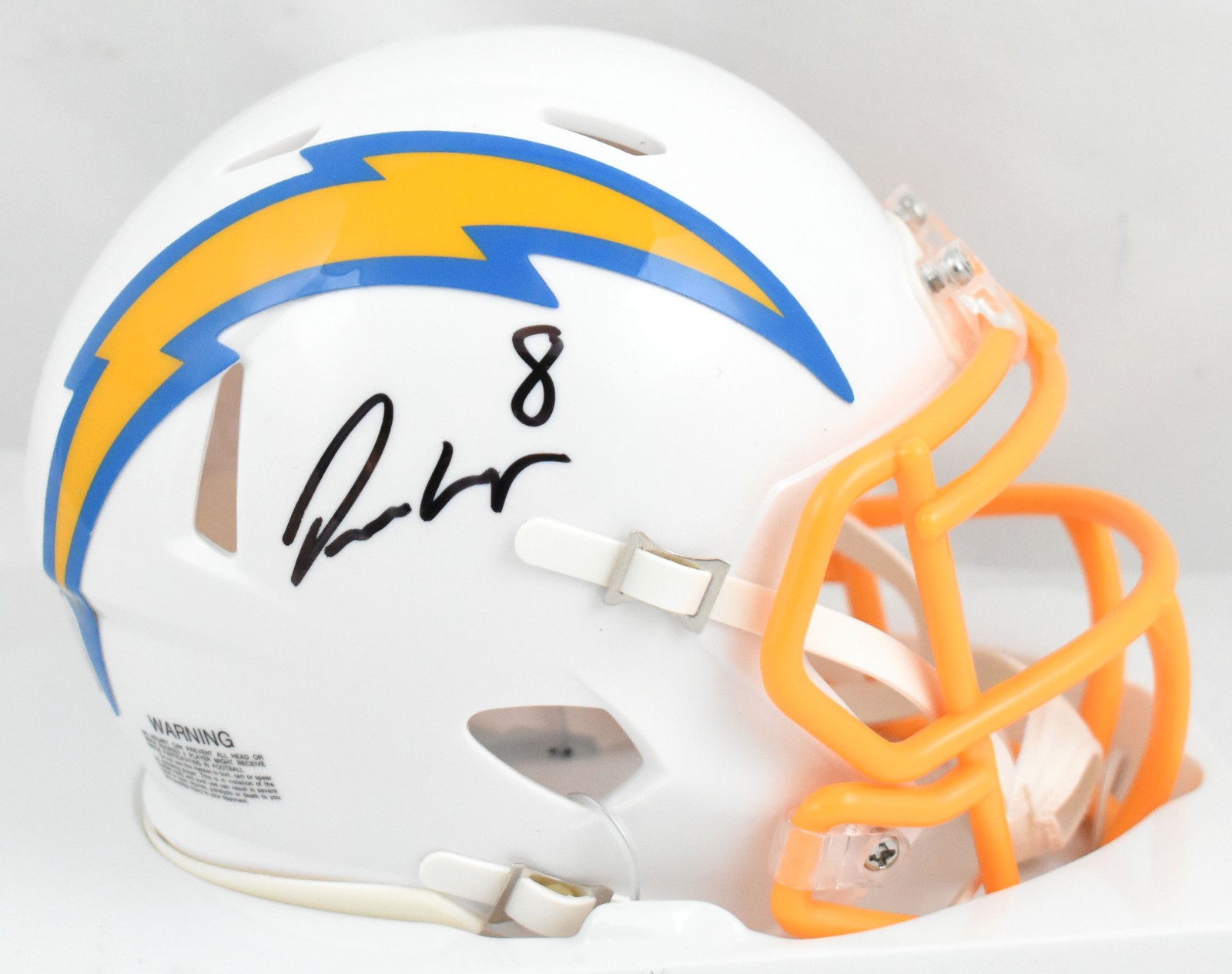Omarion Hampton Autographed Signed Los Angeles Chargers Speed Mini Helmet - Beckett W Holo 