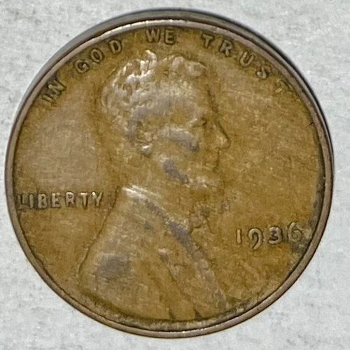 1936-P LINCOLN BRONZE WHEAT PENNY