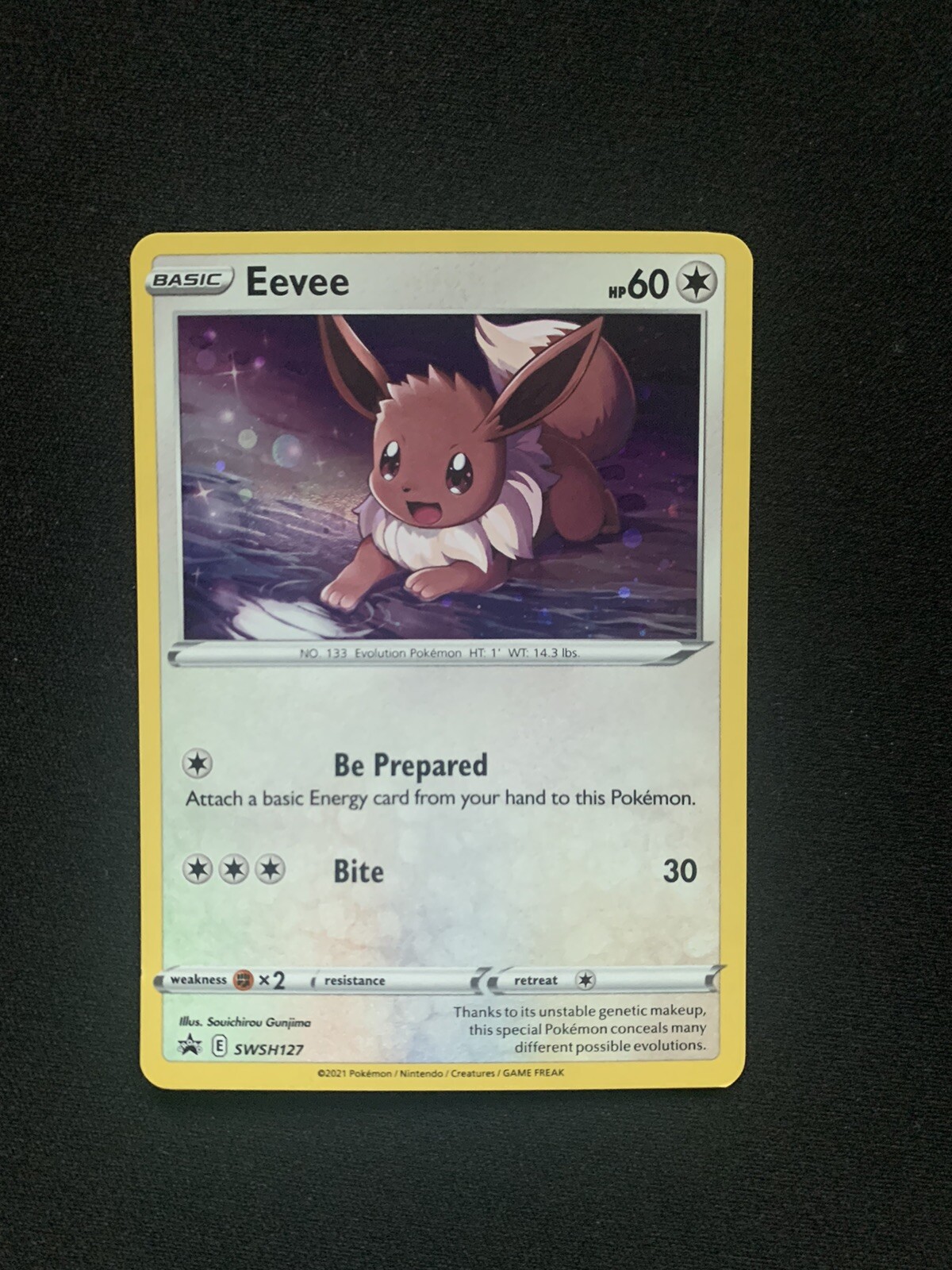 Eevee SWSH127 SWSH Black Star Promo Holo Pokemon Card