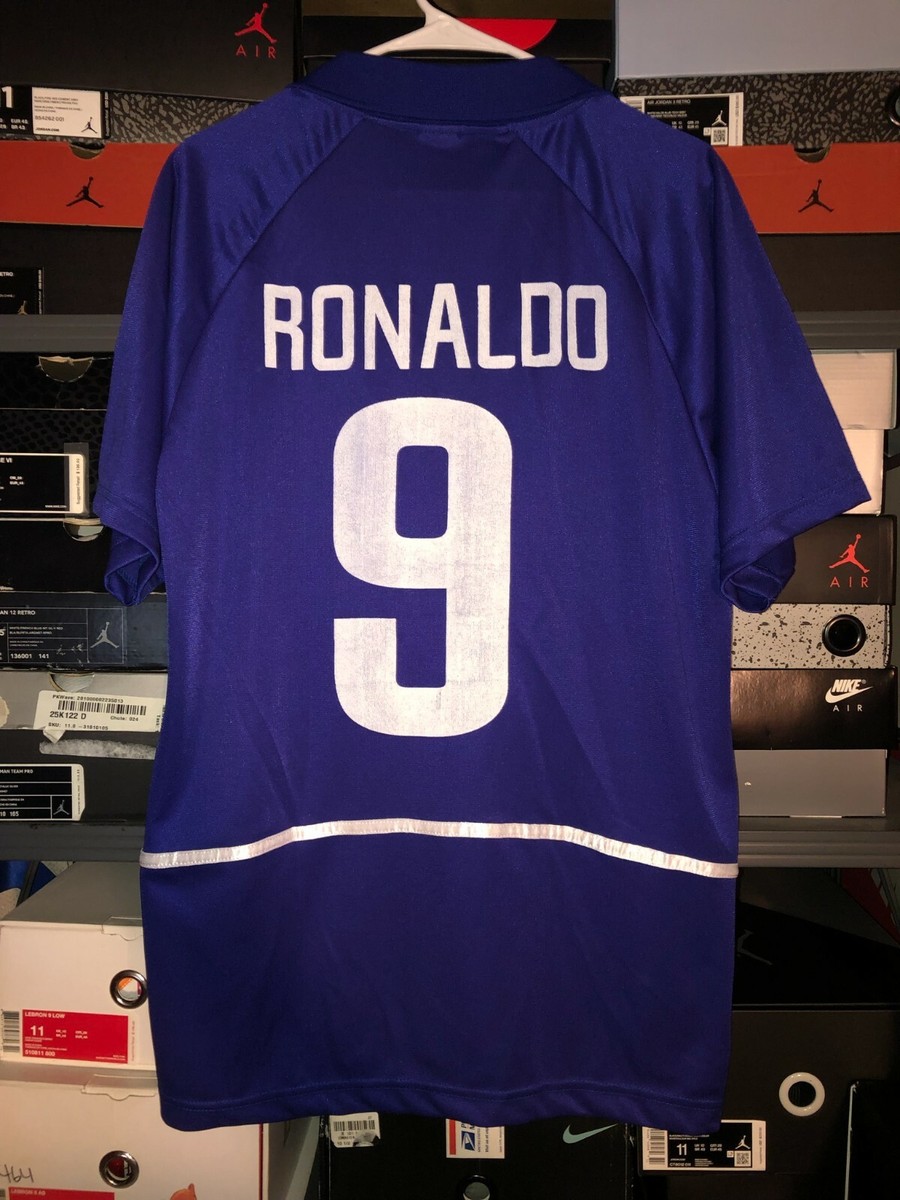 Malance Ronaldo #9 CBF Brasil Brazil Soccer Jersey Men's L 2002