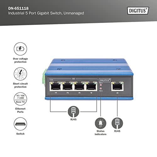 ASSMANN Electronic DN-651118 commutateur réseau Gigabit Ethernet (10/100/1000) N - Photo 3/7