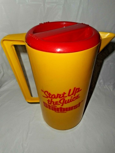 Starburst Fruit Chews 1/2 Gal Pitcher Start up the juice Advertising Yellow Red - Picture 3 of 11