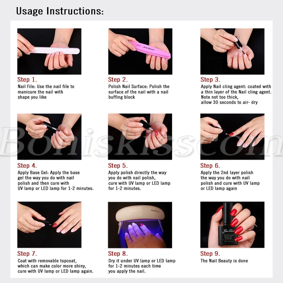 5 Цветов ногтей UV/LED гель польский пропитывать с DIY ногтей искусства маникюр гель лак 10 мл - Изображение 2 из 3