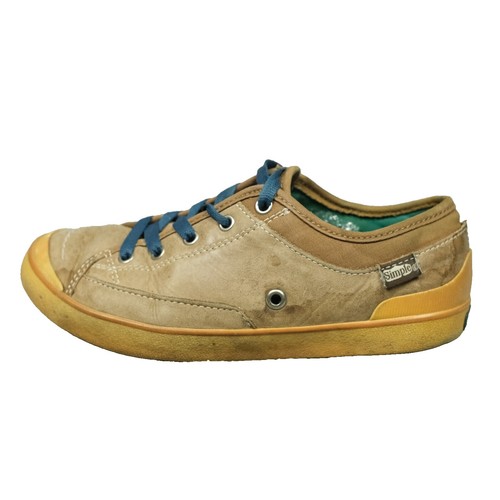 Simple Brand Leather Eco Sneaker Original Skate Shoe Mens Size 11 Brown Street Simple Brand Leather Eco Sneaker Original Skate Shoe Mens  main image 4