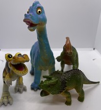 Small Lot of Dinosaurs Brachiosaurus Papasaurolophus TriceraTops T-Rex