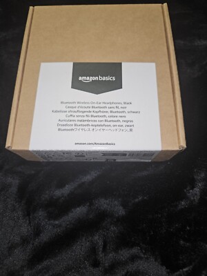 Amazon Basics Bluetooth Wireless On Ear Headphones with Microphone, 35 Black 