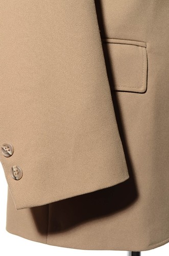 38R Vintage 70s Sears Fawn Brown Polyester 2-Piece Suit 31x31 Trousers Jacket S - Picture 6 of 14
