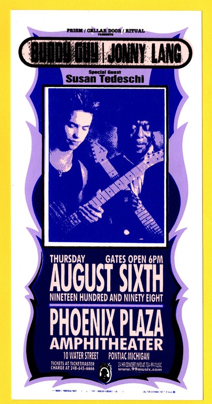 BuDDY GuY JoNNY Lang Mark ArminSki PhoeniX PlaZa Pontiac MI. 1998 HandbiLL