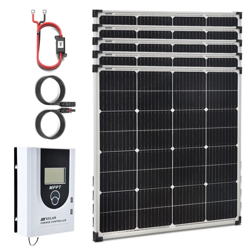 LiFePO4 Battery Charging Kit 5x 100W Solar Panel 40A MPPT Controller