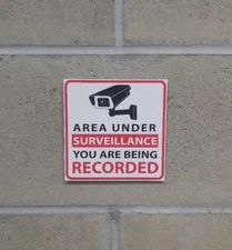 Under Surveillance You Are Being Recorded - Outdoor 4mm Coroplast Security Sign