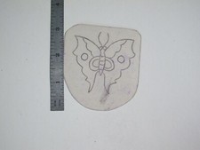 vtg 1960s 1970s Tattoo Flash acetate stencil 2 Dots Butterfly BF4