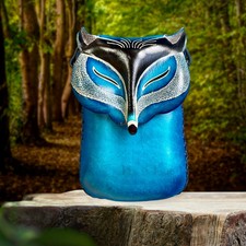 Turquoise & Willow Handmade Leather Fox Crossbody - Blue