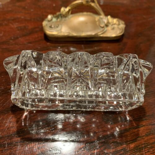 Vintage or Antique Brass & Glass Trinket Vanity Casket Box - Picture 11 of 19