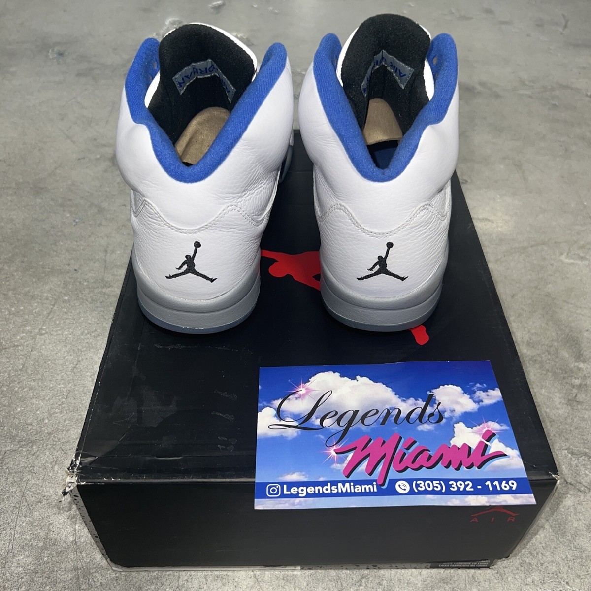 Air Jordan 5 Retro Stealth Sz 11 Men Wht Hyper Royal 2021