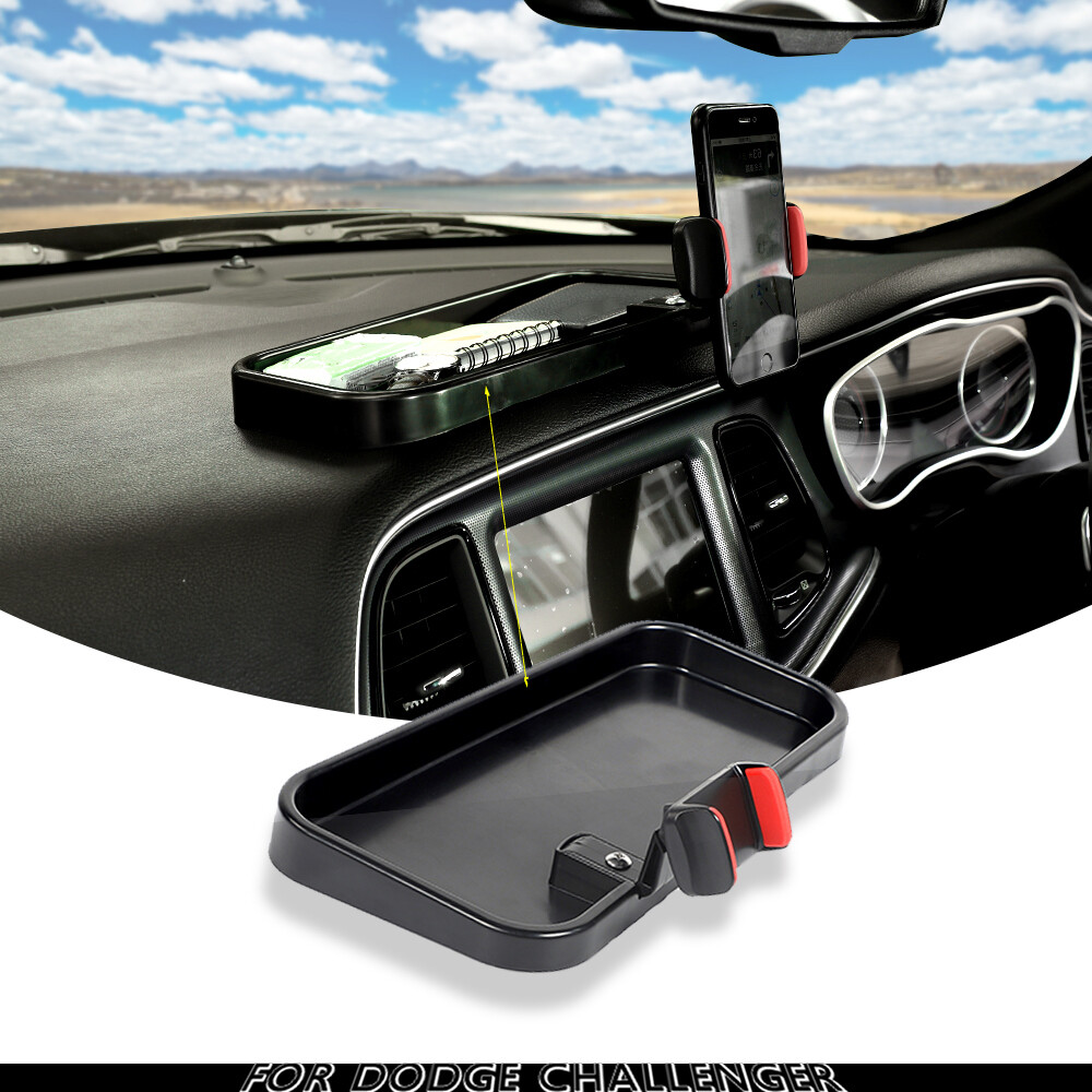 Dash Phone Holder Mount Bracket with Storage Box Tray For Dodge