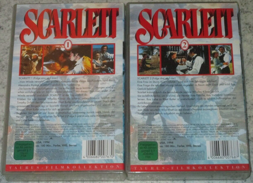 Taurus Video - Scarlett 1 + 2 - 2 VHS/Drama/Timothy Dalton/Joanne Whalley-Kilmer - Bild 2 von 2
