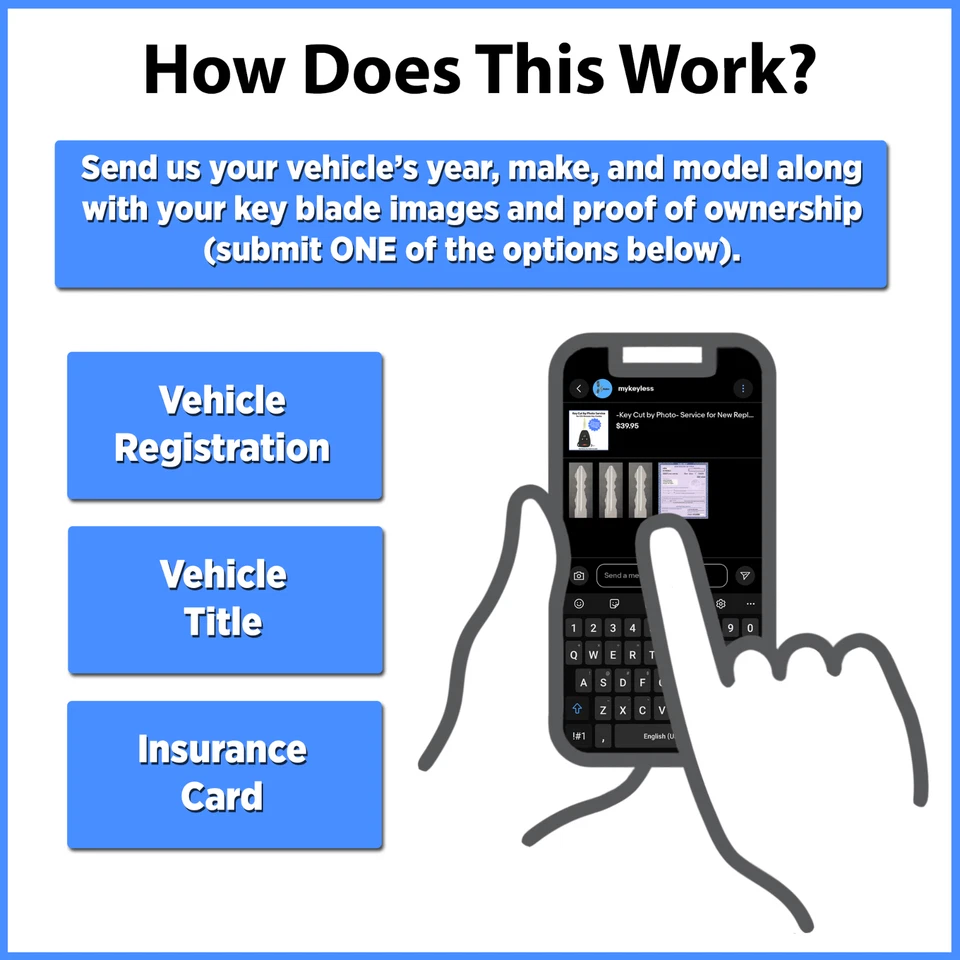 Key Cut by Photo Service for Replacement Honda Accord Car Key Combo KR55WK49308 - Image 4 of 4