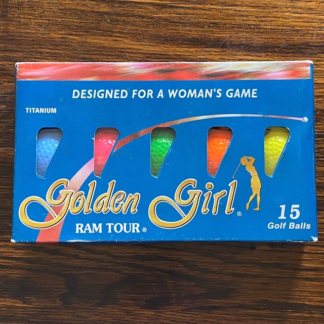 15 Golden Girl Ram Tour Titanium Golf Balls Multi Color Made In USA