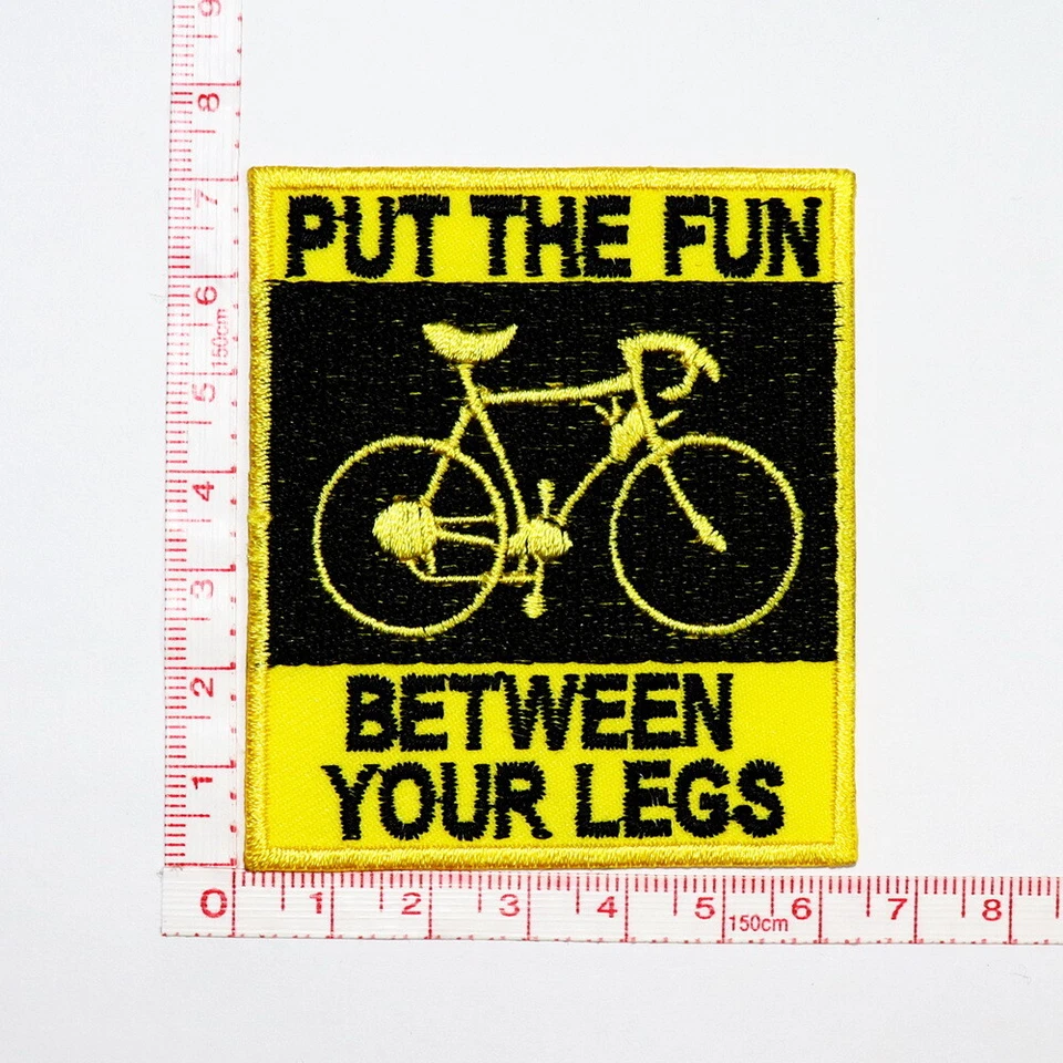 Bicycle Bike Patch Joke Sign Symbol Embroidered Artwork for DIY Iron on Clothes - Image 3 of 4