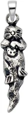 Wild Things Sterling Silver Swimming Sea Otter Pendant