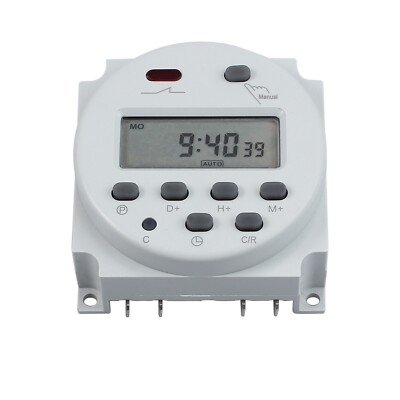 Digital LCD Zeitschaltuhr DC AC 12V,16A Timer Programmierbar Schalter Zeit-Gut