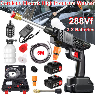 Portable Electric High Pressure Water Spray Gun Cordless Car Washer Cleaner Tool