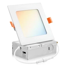 6-12 x PARMIDA 4" 5CCT 9W LED Square Slim Panel Dimmable Recessed Light 1