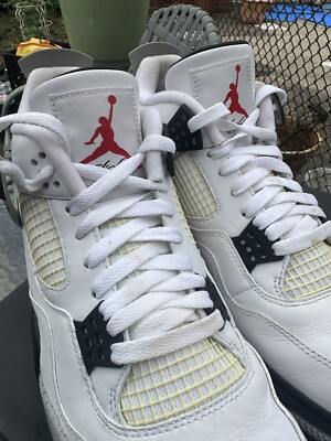 Nike Air Jordan 4 Retro OG White Cement Size 12 840606-192 2016 | eBay