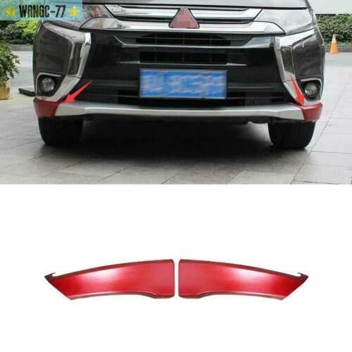 Pair For Mitsubishi Outlander 2016-2020 Red Front Bumper Lip Spoiler Aprons Trim - Picture 1 of 7