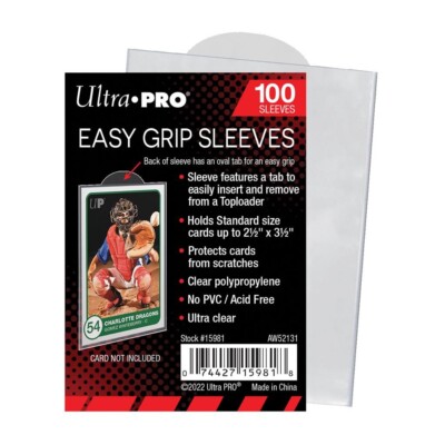 Ultra PRO Hüllen 100x Easy Grip Sleeves Pulltab Kartenhüllen Pull Tab