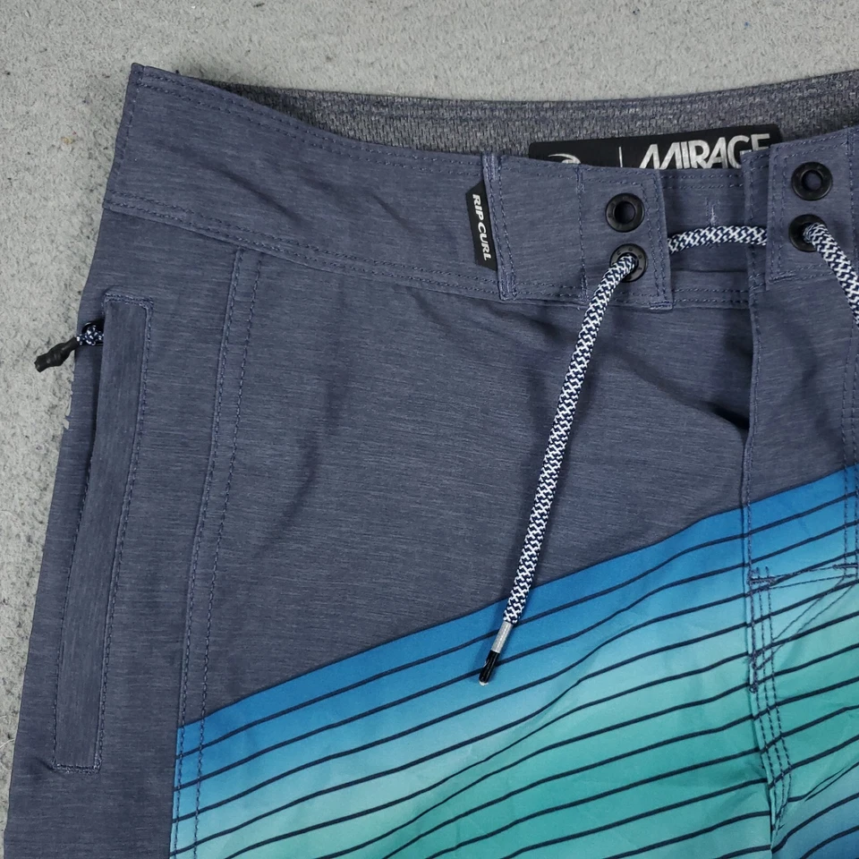 Pantalones Cortos Rip Curl Niños 26 Azul Mirage Encaje Corbata Playa Tabla Bañador Foto 2 de 4