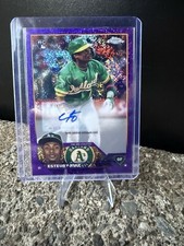 2023 Topps Chrome Purple Speckle Refractor Esteury Ruiz 45/299 (RC)