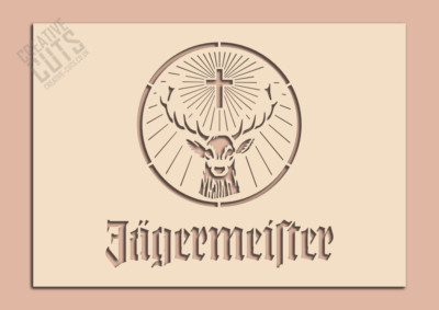 Jägermeister Schablone Mylar, Basteln, Bar Art, alle Größen