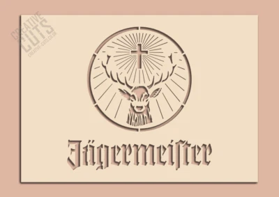 CREATIVE CUTS Jagermeister Stencil mylar, artigianato, bar art, tutte le misure