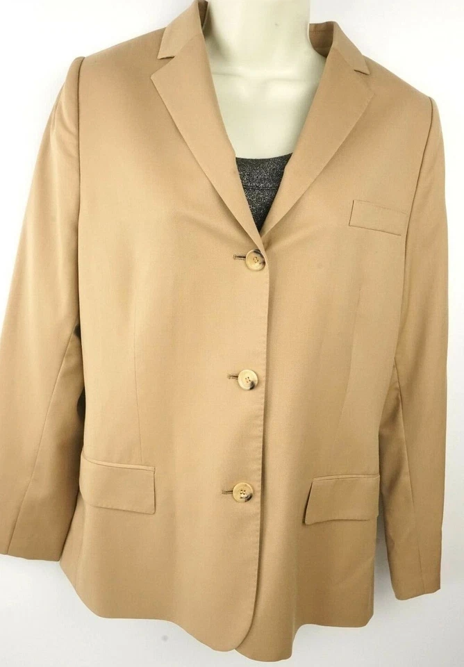 $4000+ Kiton Mujer Dorado/Tostado Lana Falda Traje Talla Euro 42 EE. UU. 6 Cintura 26 Pulgadas Foto 2 de 4