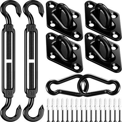 Sun Shade Sail Hardware Kit: 6 Inch 304 Stainless Steel Heavy Duty Sunshade