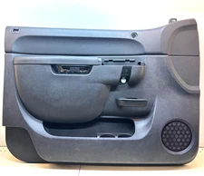Chevrolet Silverado 2010-2014 GMC Sierra Front Driver Side Door Trim Panel Black