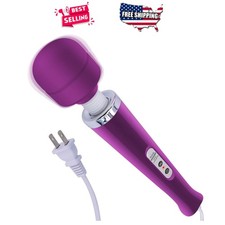 Powerful Wired Back Massager 10 Speed Settings for Muscle Aches Recovery Purple
