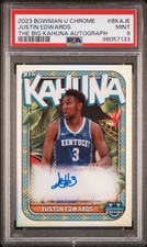 2023 Bowman University Chrome the Big Kahuna Auto Justin Edwards /150 PSA 9