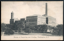 Early Washington D.C. Bureau of Engraving and Printing Vintage Postcard A162