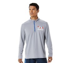 ASICS Men s READY-SET HALF ZIP LAM Running ApparelSize:Large