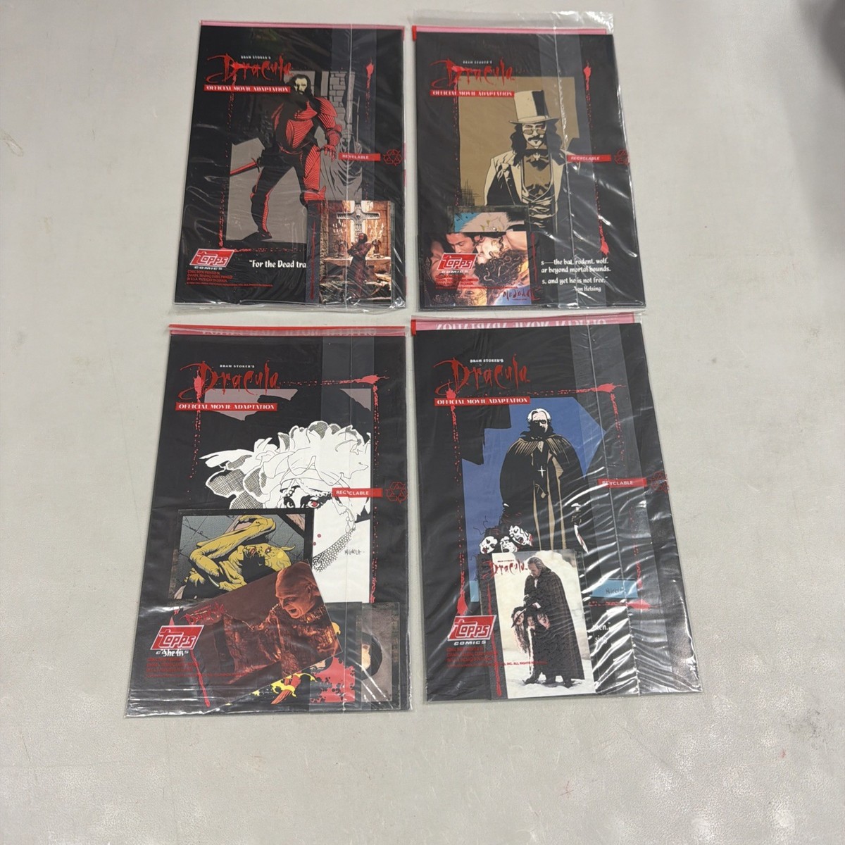 Dracula 1-4 Complete Set Factory Sealed Topps Cards In Each Bram