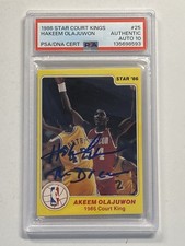 1986 Star Basketball Hakeem Olajuwon #25 Court Kings Signed PSA DNA w/ 10 Auto