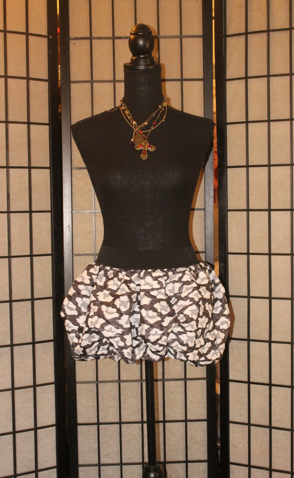 Retro 2010s Black and White Bubble Mini Skirt Gossip Girl Inspired-image
