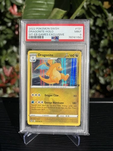 Dragonite EB Games PSA 9 - 131/195 - Stamped Promo - Silver Tempest - Pokemon