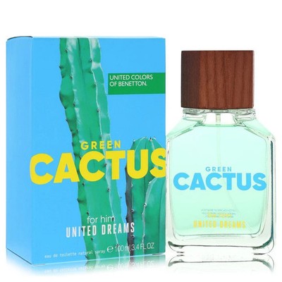 United Dreams Green Cactus by Benetton Eau De Toilette Spray 3.4 oz for Men