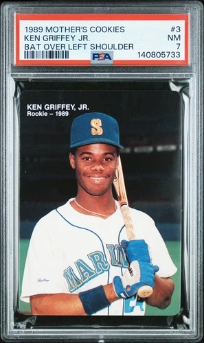 Ken Griffey Jr Rookie 1989 Mother’s Cookies PSA 7 RC #3 Vintage Regional Issue