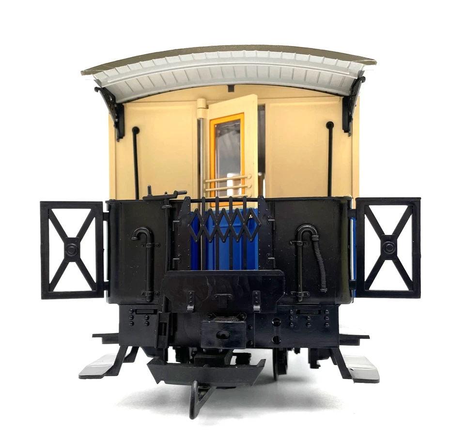 LGB 3012 Second (2nd) Class Blue & Cream Passenger Coach Car G-Scale German Made - Image 4 of 4